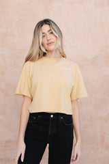 Relaxed womens crop tee