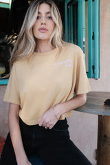 Relaxed womens crop tee