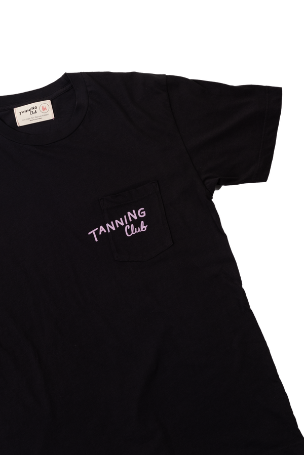 washed black pocket tee